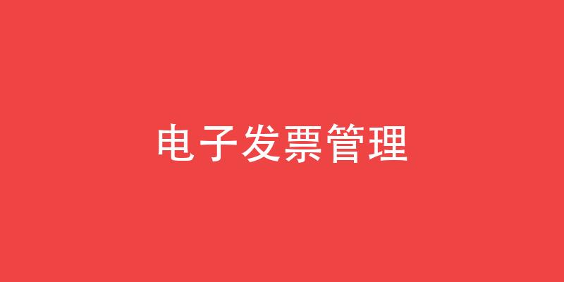 电子发票管理